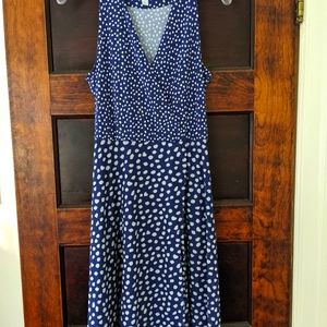 NY&Co Faux Wrap Dot Dress